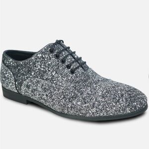 Bravo Sparkling Silver Lace-Up Shoes